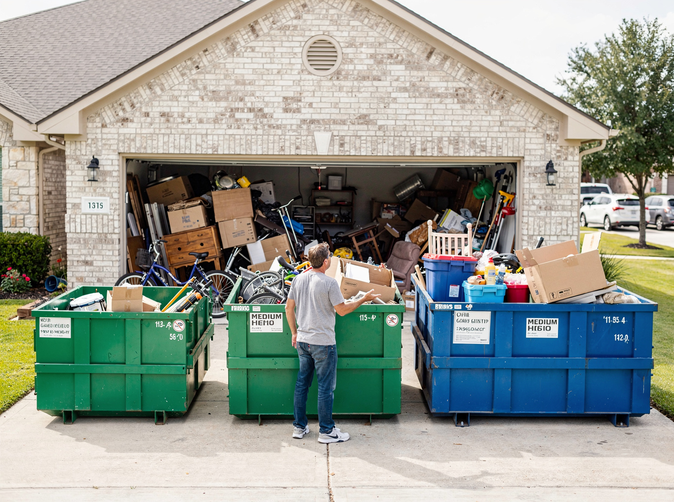 How to Pick Dumpster Size for a Frisco Garage Cleanout