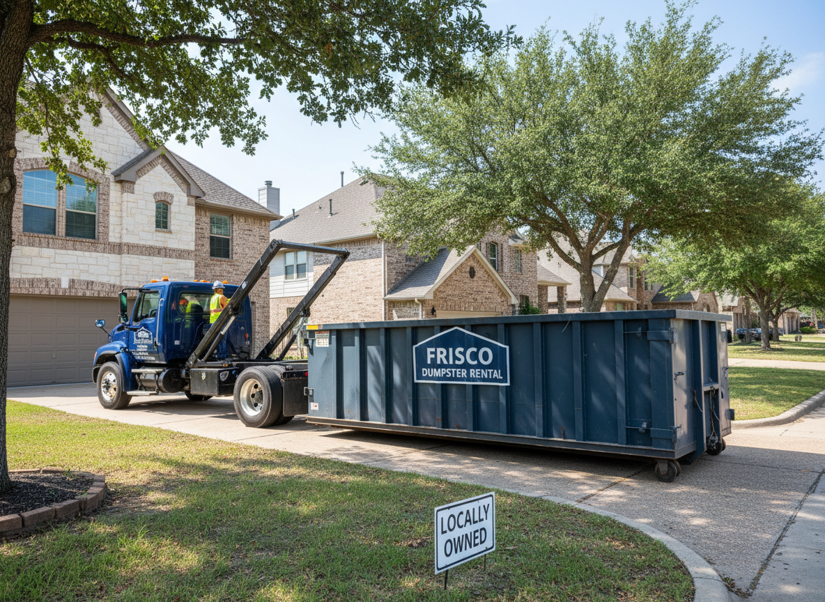 Dumpster Rental work by Frisco Dumpster Rental pros in Frisco, TX